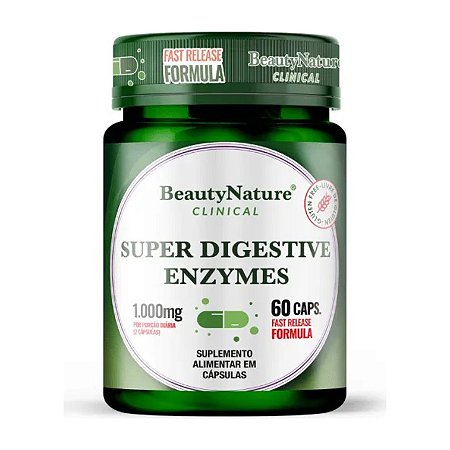 Super Digestive Enzymes 1000mg 60 cápsulas - Beauty Nature