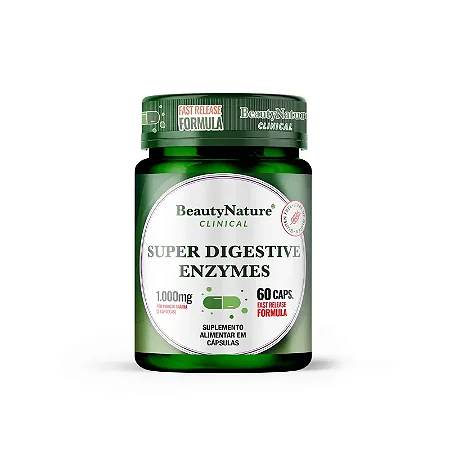 Super Digestive Enzymes 1000mg 60 cápsulas - Beauty Nature