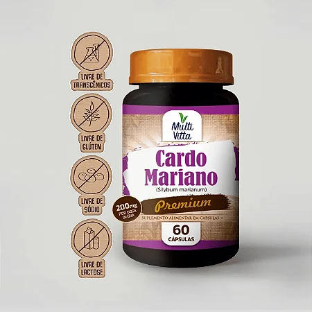 Cardo Mariano 200mg 60 cápsulas - Multivitta