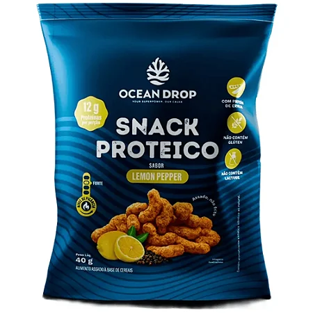 Snack Proteico Sabor Lemon Pepper 40g - Ocean Drop