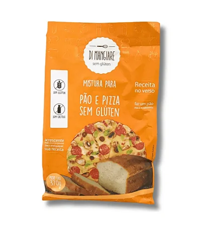 Mistura para Pão sem Glúten e sem Lactose 370g - Di Mangiare