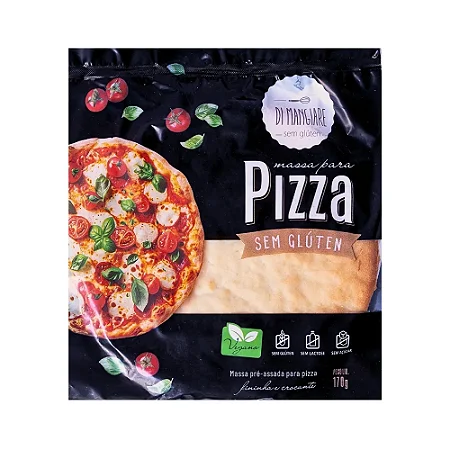 Massa para Pizza sem Glúten e sem Lactose 25cm (170g) - Di Mangiare