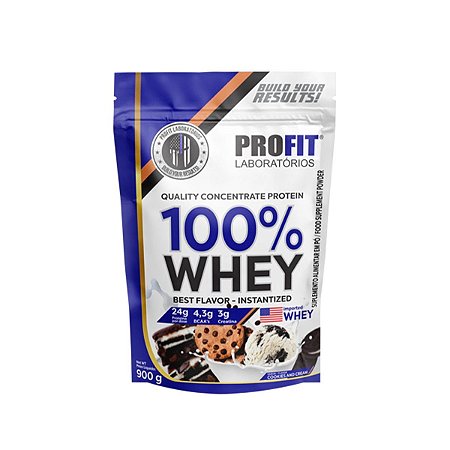 100% Whey Concentrate Refil 900g Cookies and Cream - Profit