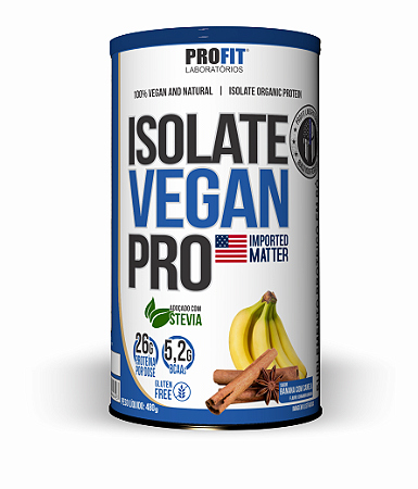 Isolate Vegan Pro Banana com Canela 480g - Profit Labs