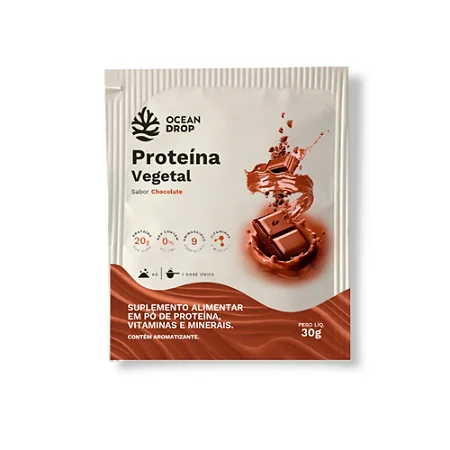 Proteína Vegetal Sachê Chocolate 30g - Ocean Drop