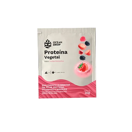 Proteína Vegetal Sachê Frutas Vermelhas 30g - Ocean Drop
