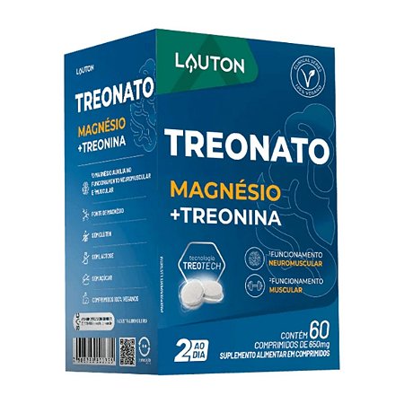 Treonato de Magnésio 650mg 60 Comps - Lauton