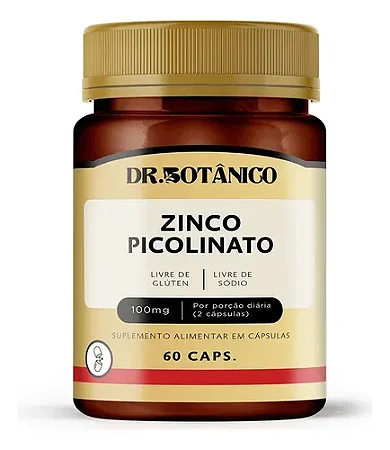 Zinco Picolinato 60 Cápsulas - Dr. Botânico