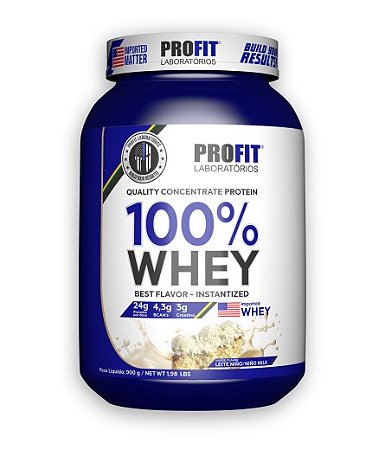 100% Whey Concentrado 900g Leite Ninho - Profit