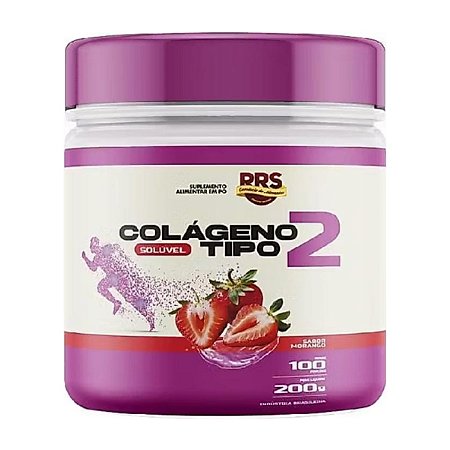 Colágeno Tipo II Morango 200g - RRS