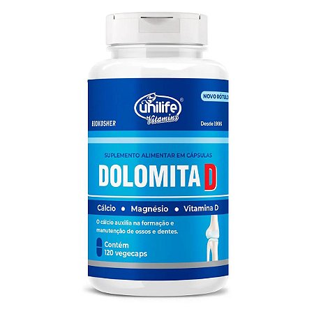 Dolomita D 950mg 120 cápsulas - Unilife