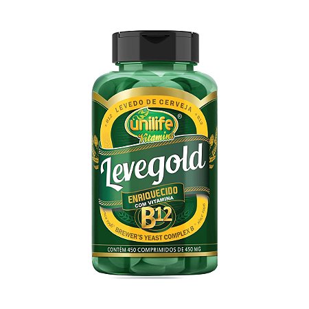 Levegold Levedo com Vitamina B12 450 comprimidos - Unilife