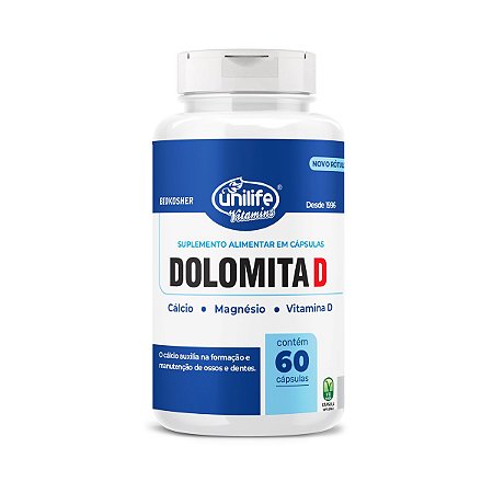 Dolomita D 60 cápsulas - Unilife
