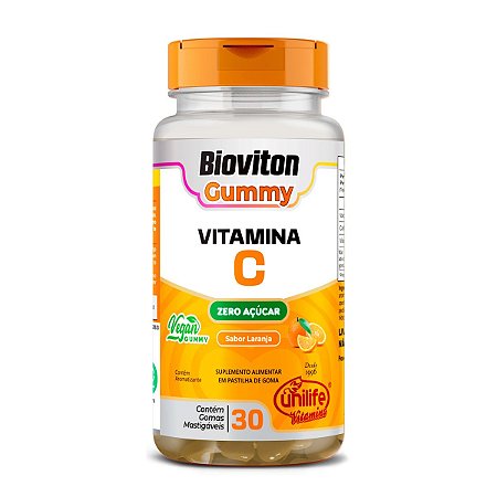 Bioviton Gummy Vitamina C Sabor Laranja 30 gomas - Unilife