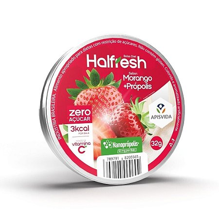 Halfresh Bala Diet com Nanoprópolis Sabor Morango - Apisvida