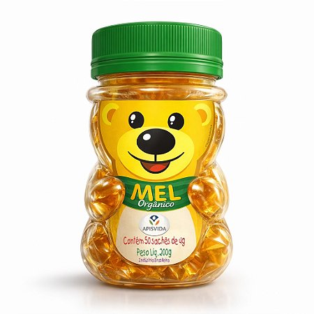 Mel Orgânico Kids Sachê Pote 200g - Apisvida