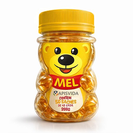 Mel Puro Kids Sachê Pote 200g - Apisvida
