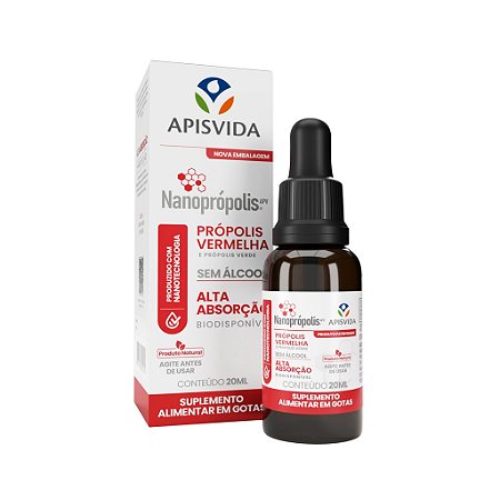 Nanoprópolis Extrato de Própolis Vermelha Blend 20ml - Apisvida