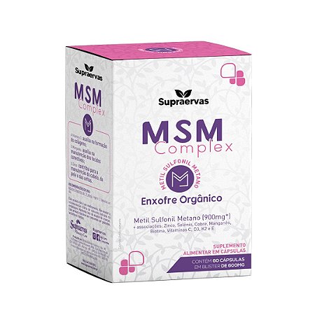 MSM Complex 900mg 60 cápsulas - Supraervas