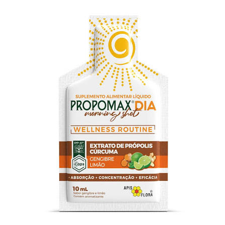 Propomax Dia Morning Shot Gengibre e Limão Sachês 10ml - Apis Flora