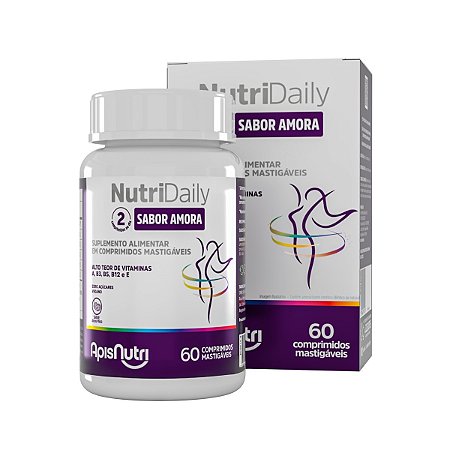 NutriDaily Amora 500mg 60 comprimidos mastigáveis - Apisnutri