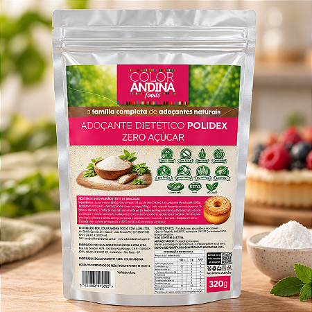 Adoçante Polidex Zero Açúcar 320g - Color Andina