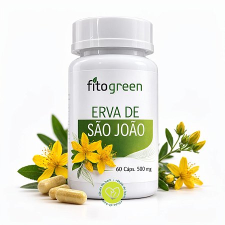 Erva de São João 500mg 60 cápsulas - Fito Green