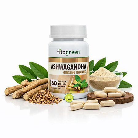 Ginseng Indiano Ashwagandha 60 cápsulas - Fito Green