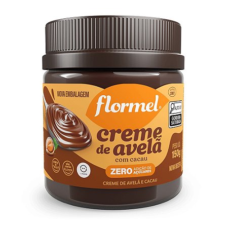 Creme de Avelã com Cacau Zero Açúcar sem Glúten 150g - Flormel