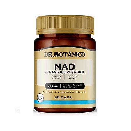 NAD + Trans Resveratrol 600mg 60caps - Dr. Botânico