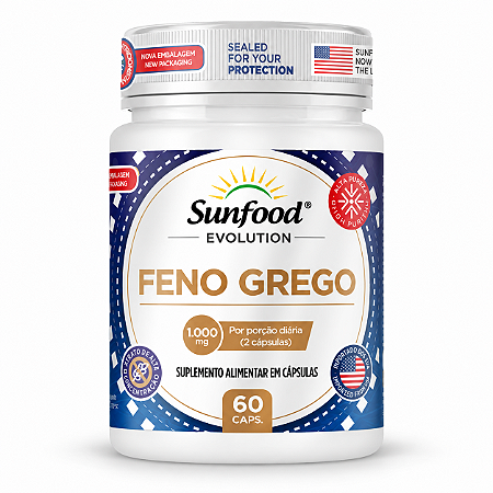 Feno Grego 1000mg 60 cápsulas - Sunfood Evolution