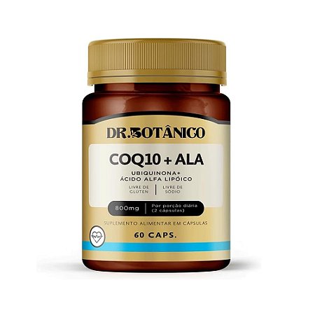 Coenzima Q10 com Ácido Alfa Lipoico 800mg 60 cápsulas - Dr. Botânico