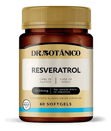 Resveratrol 1000mg 60 softgels - Dr. Botânico