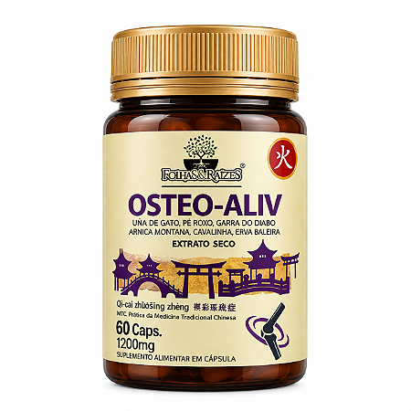 Osteo-Aliv 600mg 60 cápsulas - Folhas e Raízes