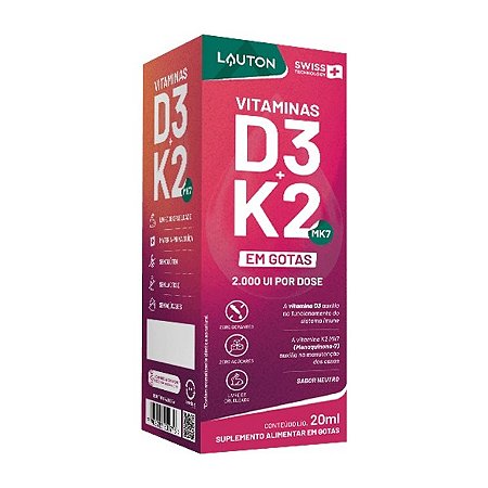 Vitamina D3 + K2 20ml - Lauton