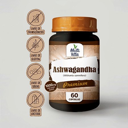 Ashwagandha 1000mg 60 cápsulas - Multivitta