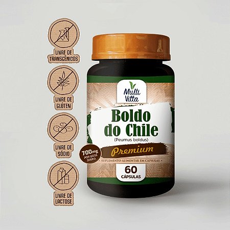 Boldo do Chile 700mg 60 cápsulas - Multivitta