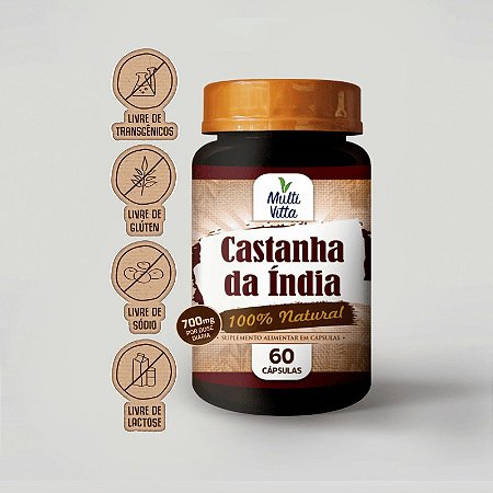 Castanha da Índia 700mg 60 cápsulas - Multivitta