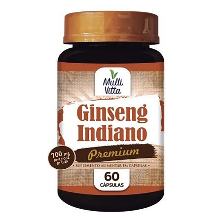 Ginseng Indiano 700mg 60 cápsulas - Multivitta