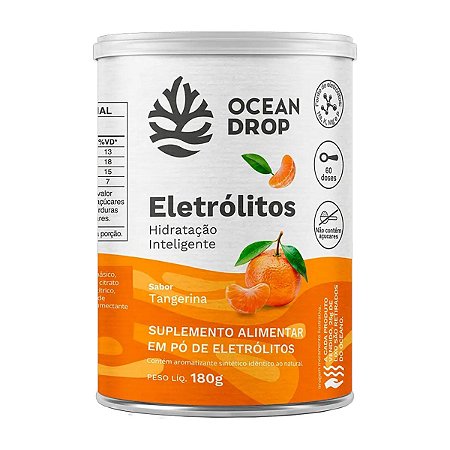 Eletrólitos em Pó Tangerina 60 doses 180g - Ocean Drop