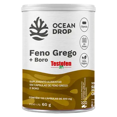 Feno Grego + Boro Testofem 500mg 120 cápsulas - Ocean Drop