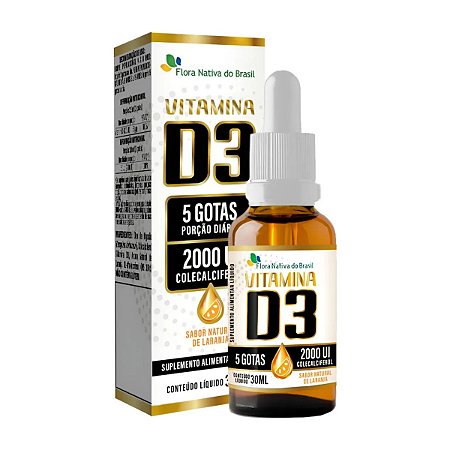 Vitamina D3 2000UI 30ml - Flora Nativa