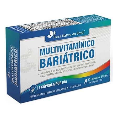 Multivitamínico Bariátrico 500mg 30 cápsulas - Flora Nativa