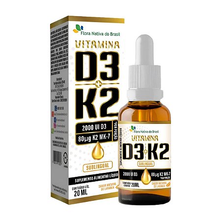 Vitamina D3 + K2 20ml - Flora Nativa