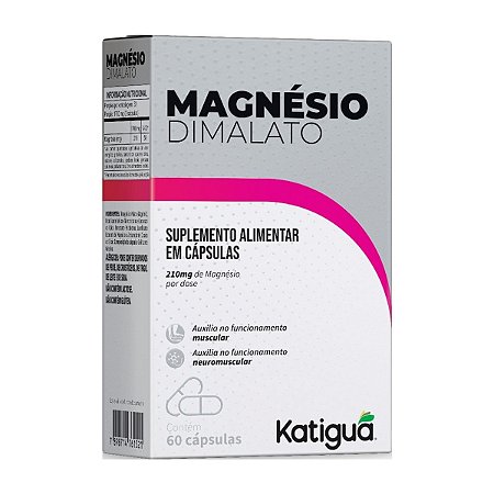 Magnésio Dimalato 210mg 60 cápsulas - Katiguá