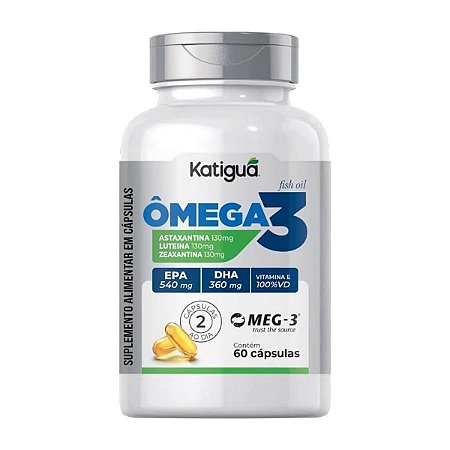 Ômega 3 Concentrado MG3 + Astaxantina, Luteína e Zeaxantina 60 cápsulas - Katiguá