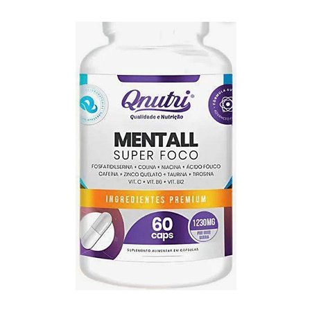 Mentall Super Foco 1200mg 60 cápsulas - Qnutri