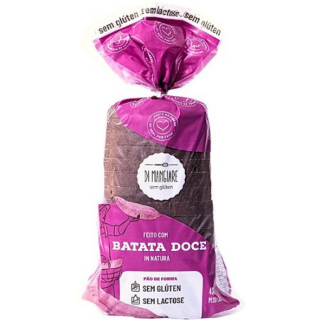Pão de Batata-Doce sem Glúten e sem Lactose 420g - Di Mangiare