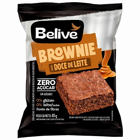Brownie Doce de Leite Zero Açúcar 40g - Belive