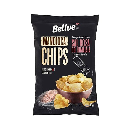 Chips de Mandioca com Sal do Himalaia 50g - Belive